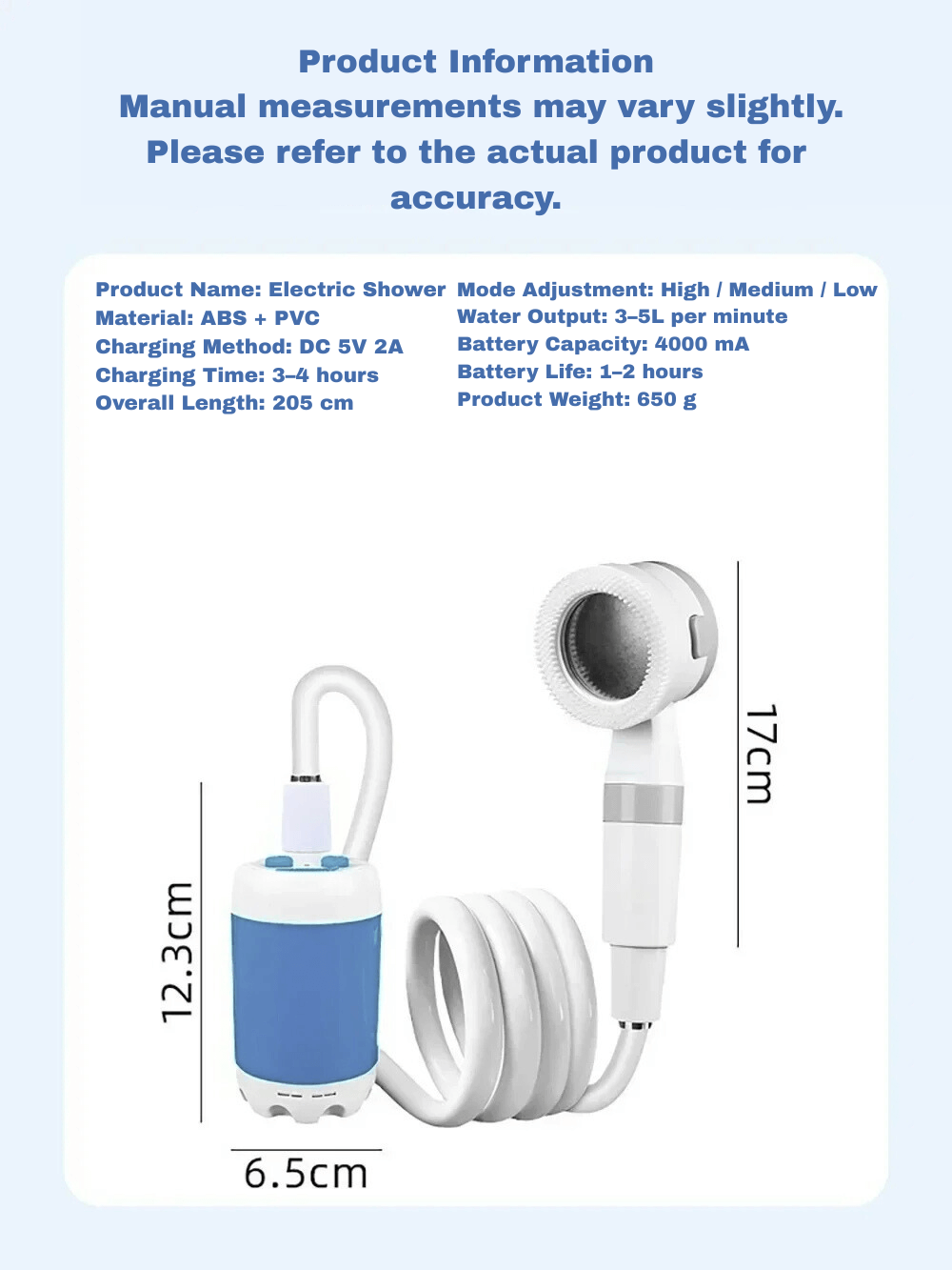 AquaFlow Pro Portable Shower System